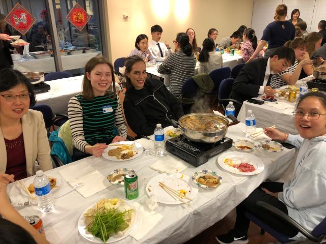 Chinese hot pot dinner following the closing ceremony